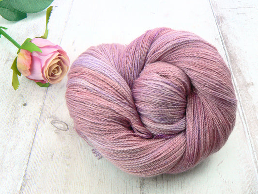 NEW COLOURWAY: Wine and Roses, Baby Alpaca Silk Cashmere Lace