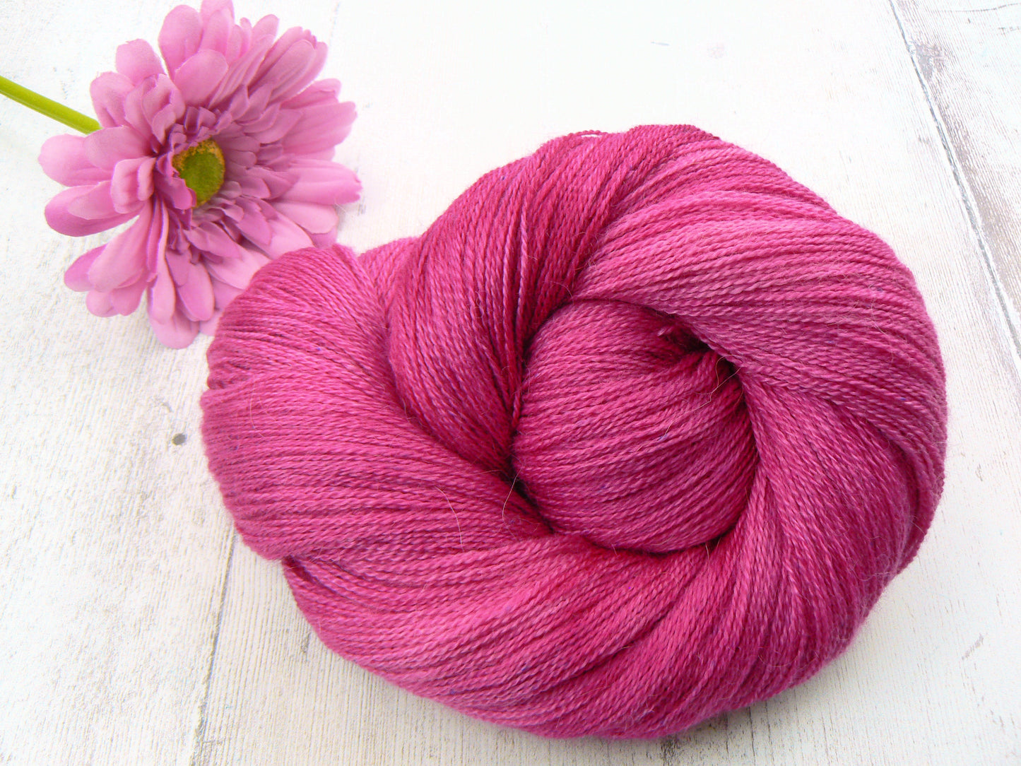 NEW COLOURWAY: Hot Pink, Baby Alpaca Silk Cashmere Lace