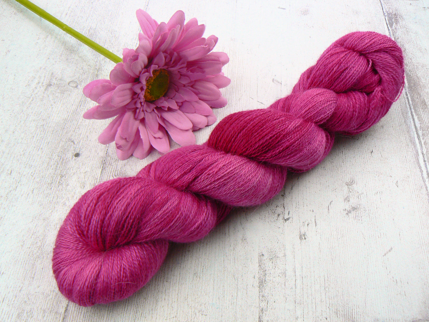 NEW COLOURWAY: Hot Pink, Baby Alpaca Silk Cashmere Lace