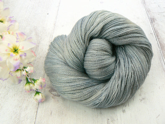 Silvery Skies, Baby Alpaca Silk Cashmere Lace