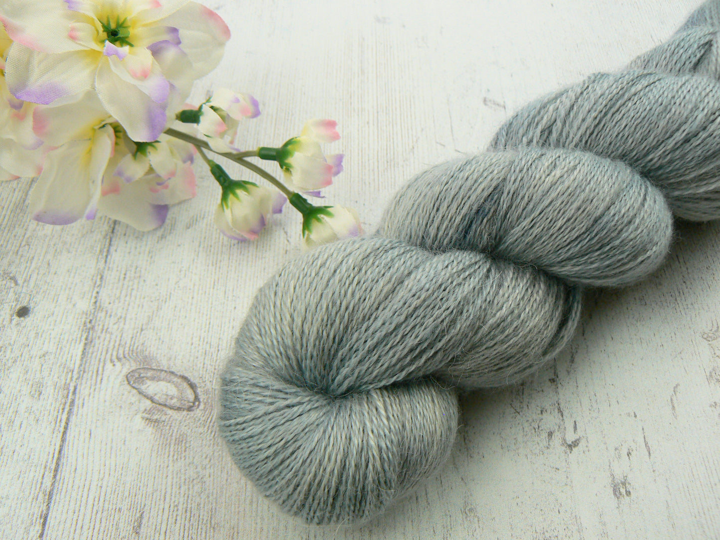 Silvery Skies, Baby Alpaca Silk Cashmere Lace