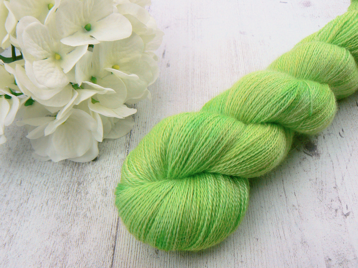 NEW COLOURWAY: Little Green Apples, Baby Alpaca Silk Cashmere Lace