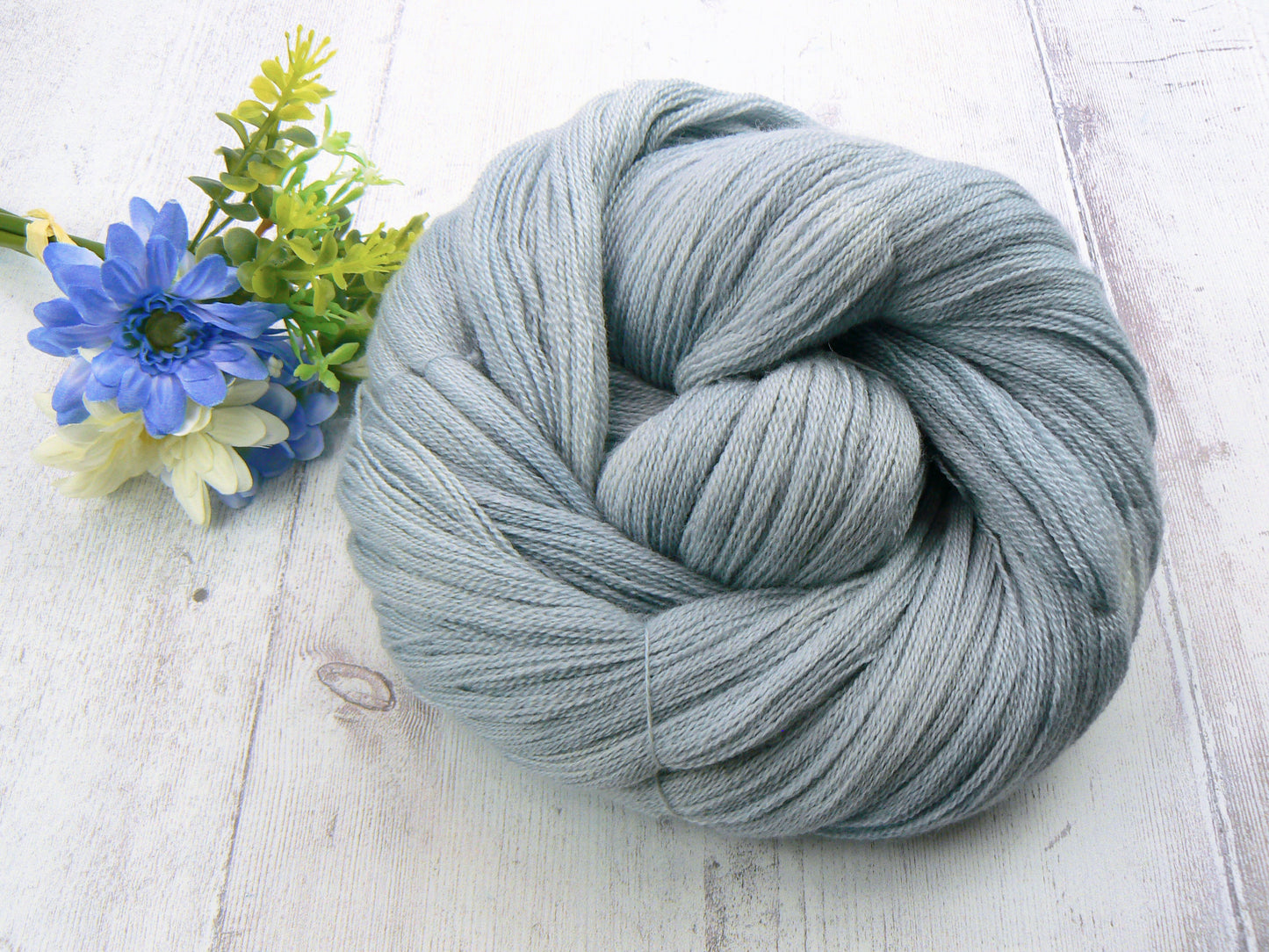 Silvery Skies, Merino Silk Fine Lace
