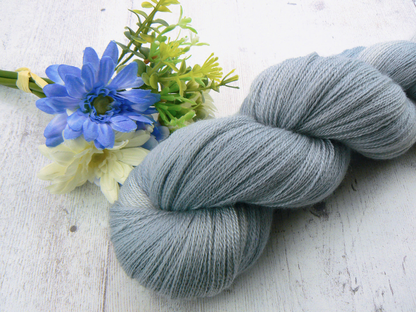 Silvery Skies, Merino Silk Fine Lace