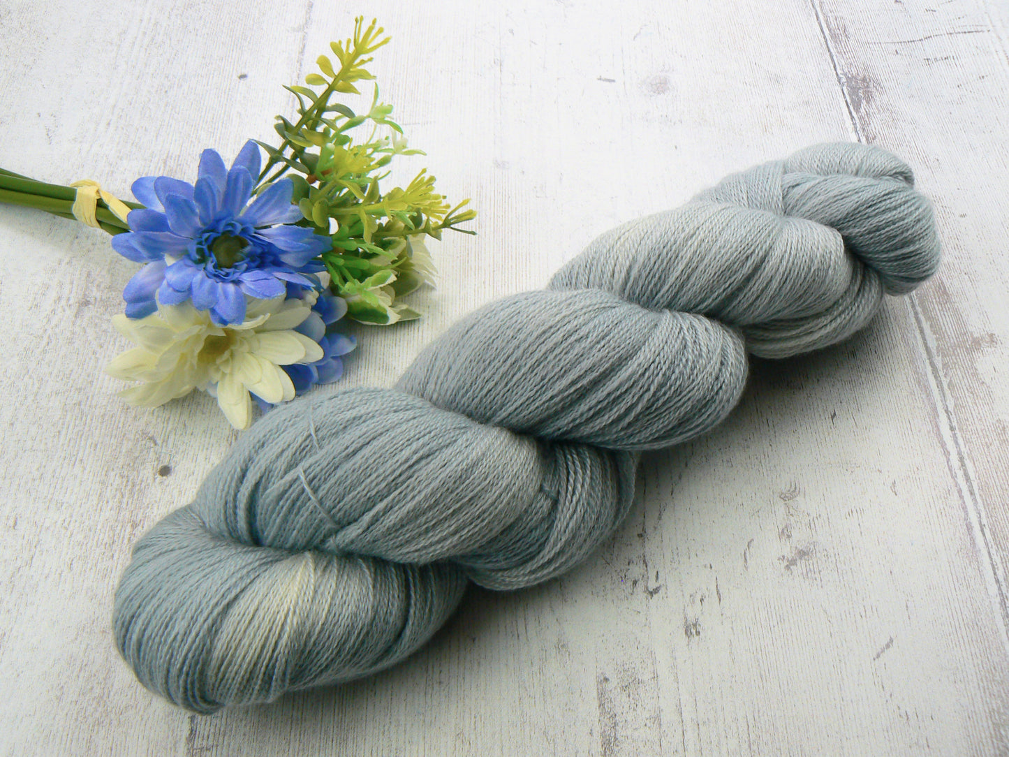 Silvery Skies, Merino Silk Fine Lace