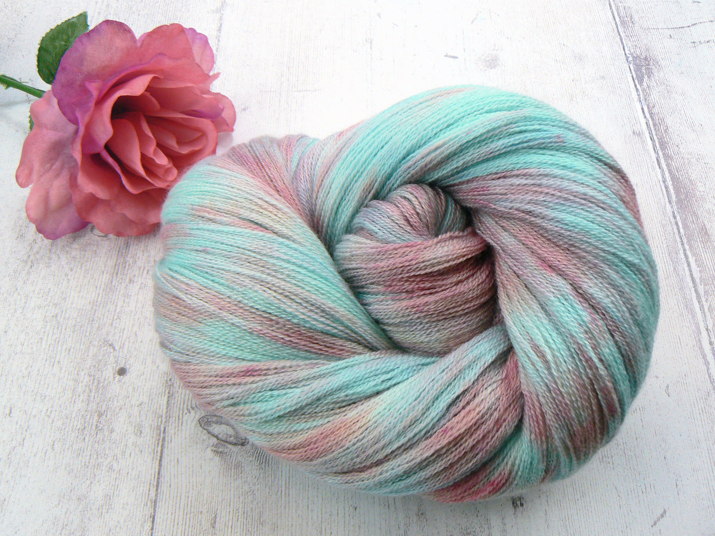 Frosted Petals, Merino Silk Fine Lace