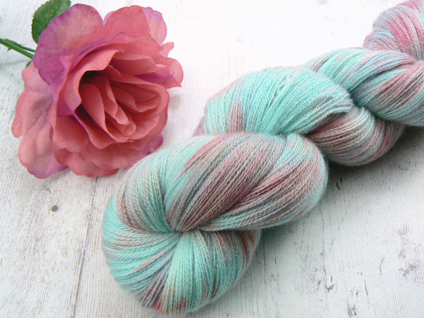 Frosted Petals, Merino Silk Fine Lace