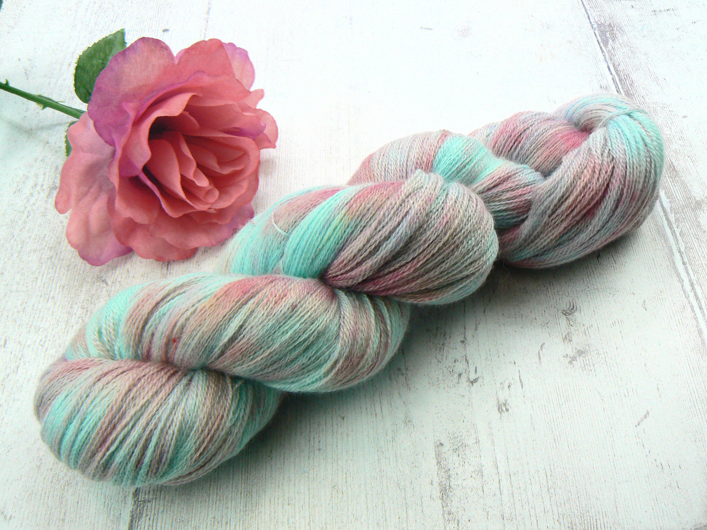 Frosted Petals, Merino Silk Fine Lace
