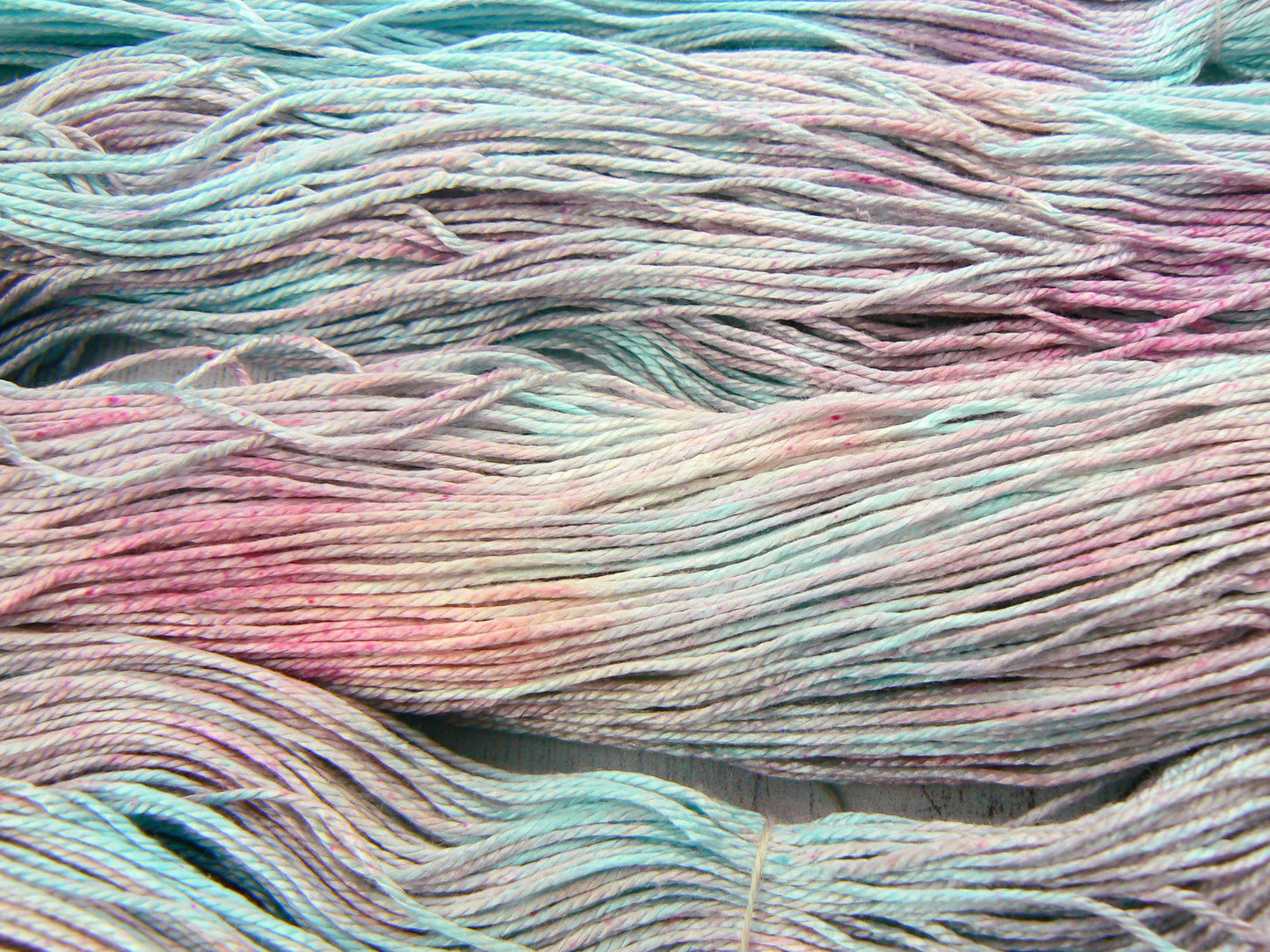 NEW COLOURWAY: Frosted Petals, Spun Silk 4-ply
