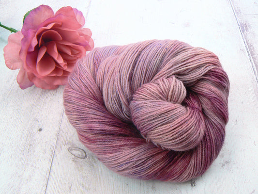 Wine and Roses, Alpaca Blue Faced Leicester 4-ply