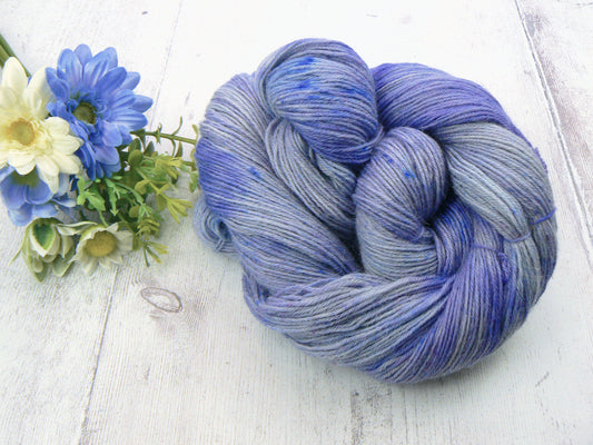 NEW COLOURWAY: Blue Shimmer, Alpaca Blue Faced Leicester 4-ply