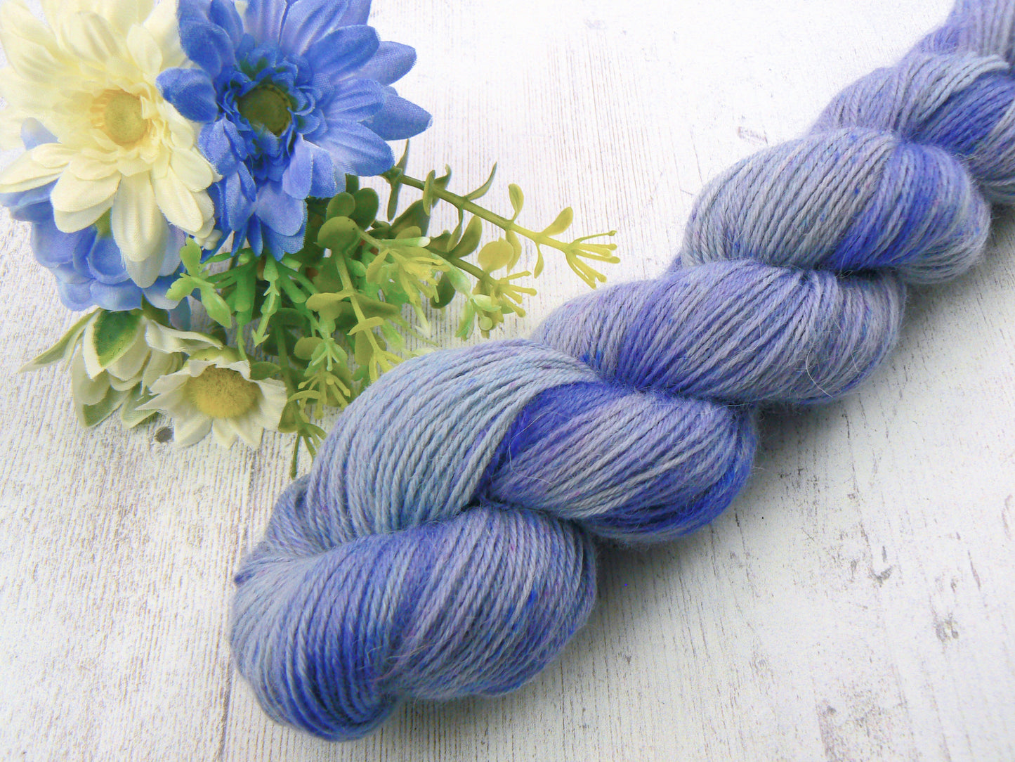 NEW COLOURWAY: Blue Shimmer, Alpaca Blue Faced Leicester 4-ply