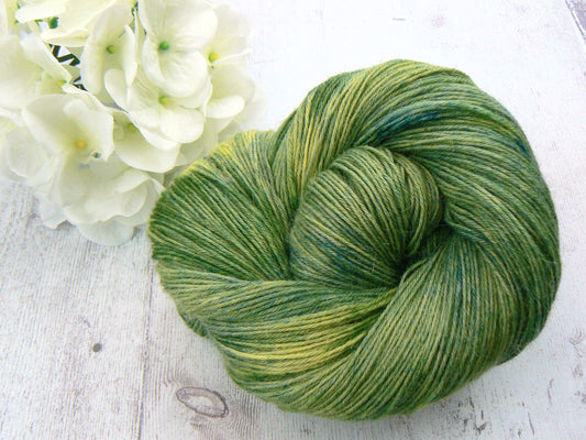NEW COLOURWAY: Green Dragon, Alpaca Blue Faced Leicester 4-ply