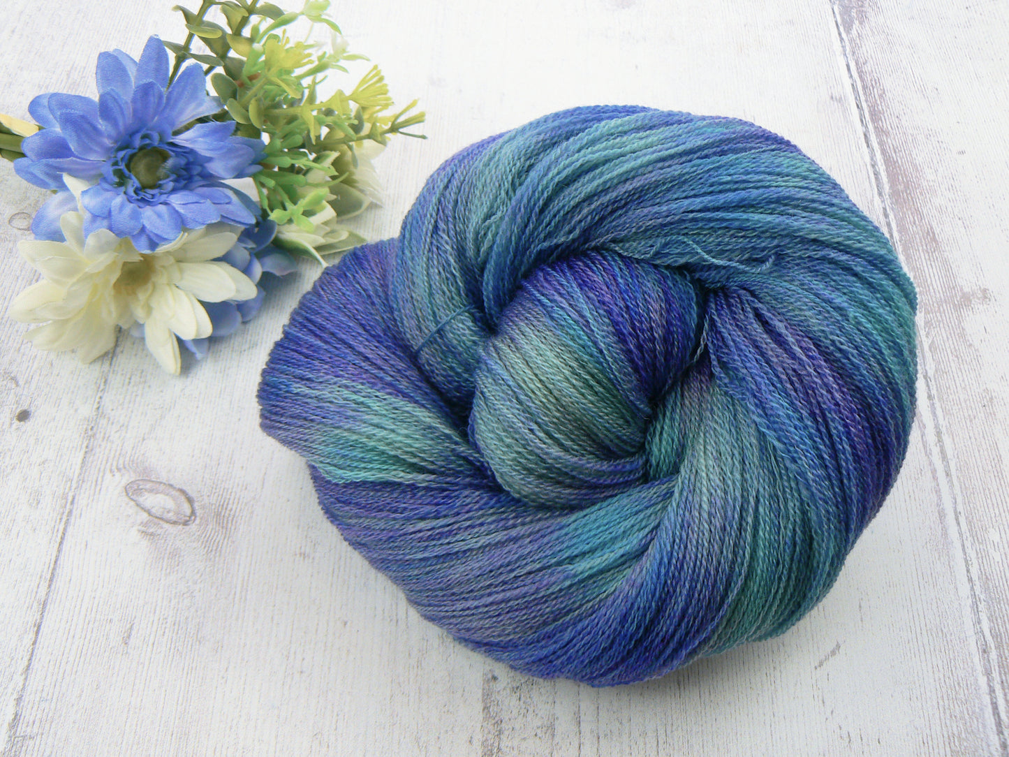 Deep Lavender Sky, Merino Silk Cobweb Lace (50:50)