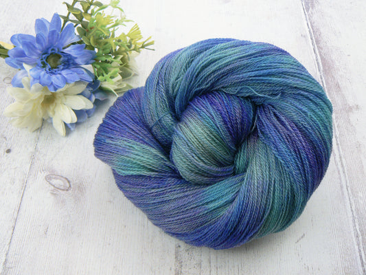 Deep Lavender Sky, Merino Silk Cobweb Lace (50:50)