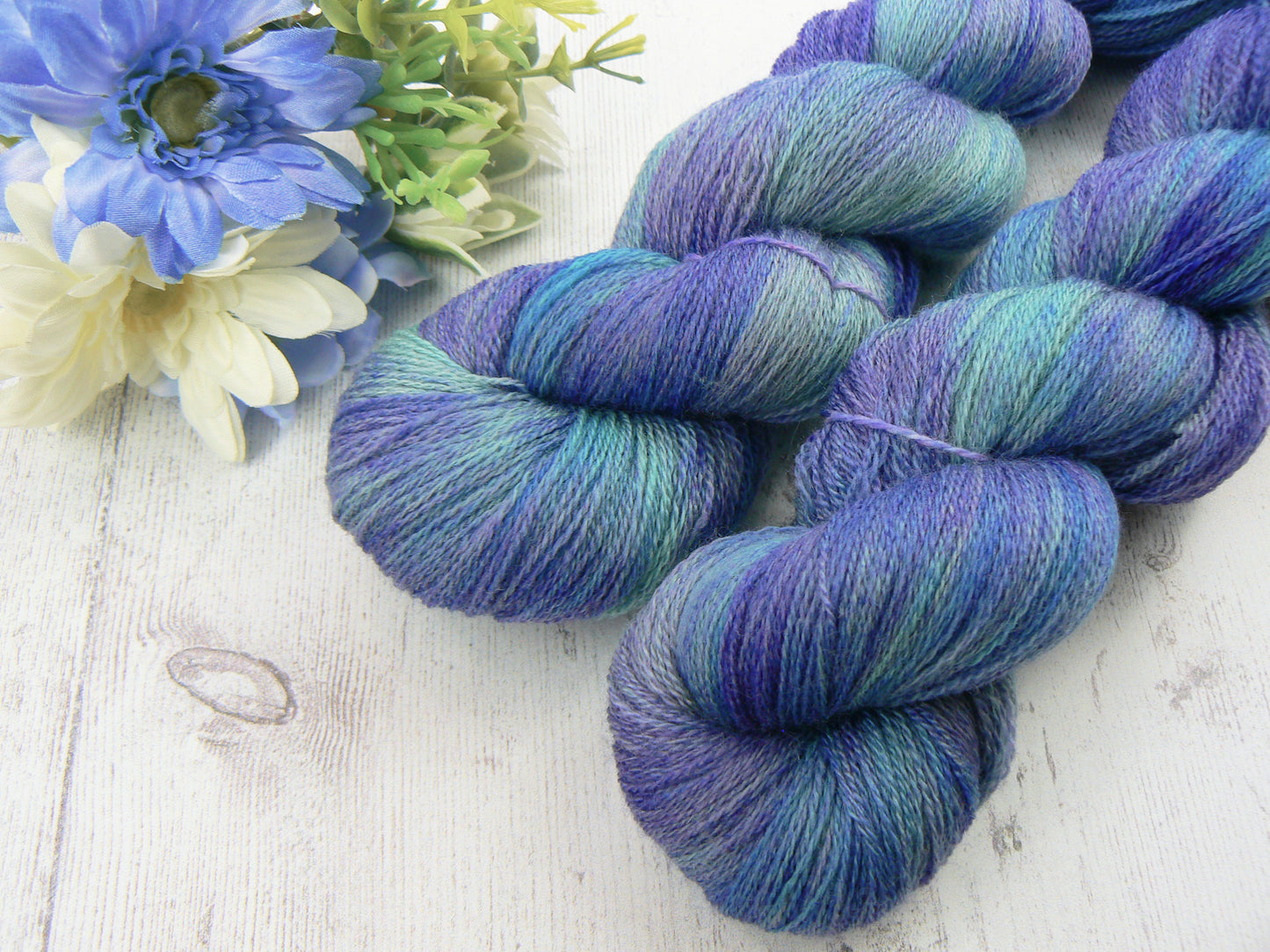 Deep Lavender Sky, Merino Silk Cobweb Lace (50:50)