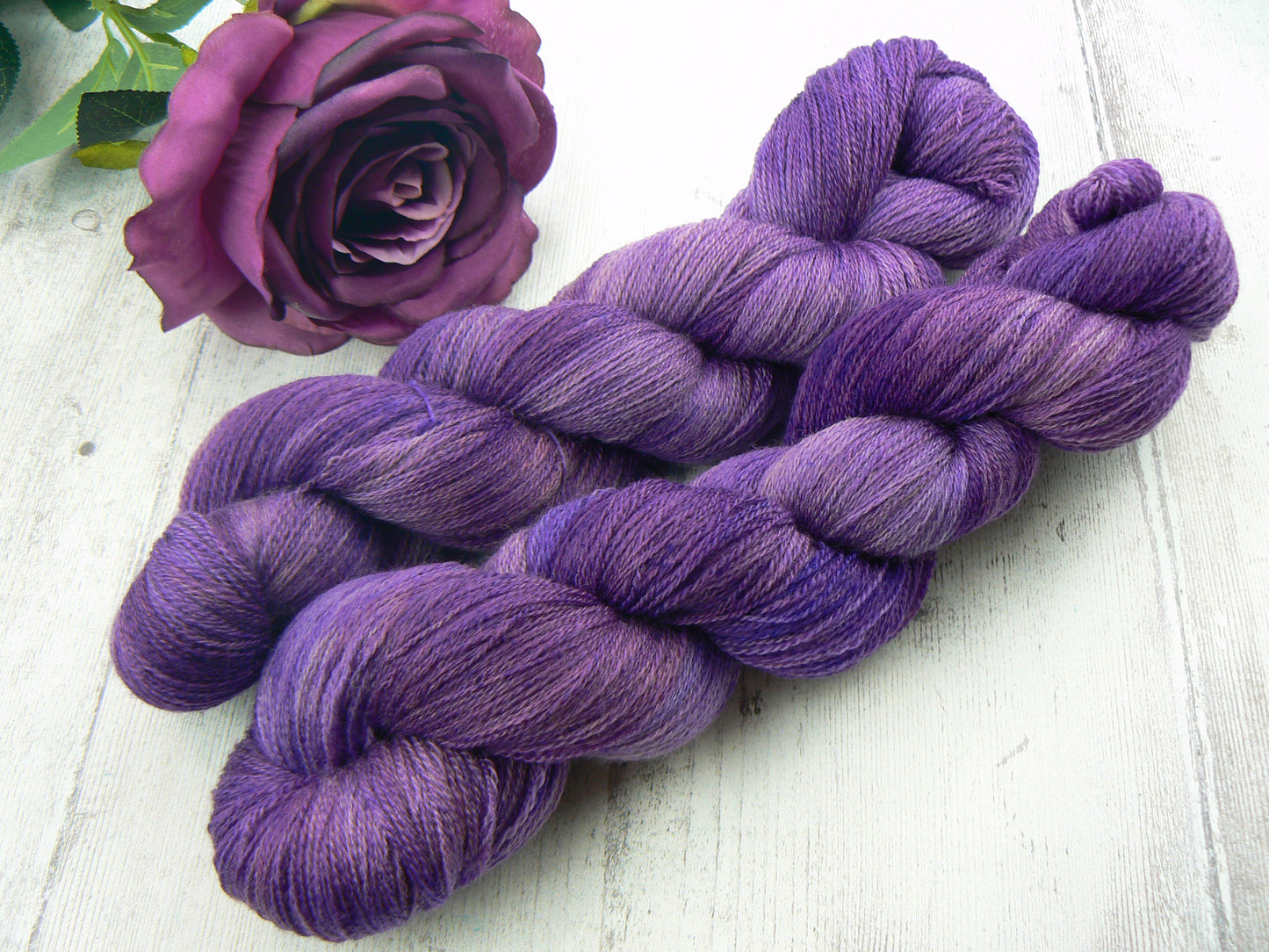 Purple Starlight, Merino Silk Cobweb Lace (50:50)