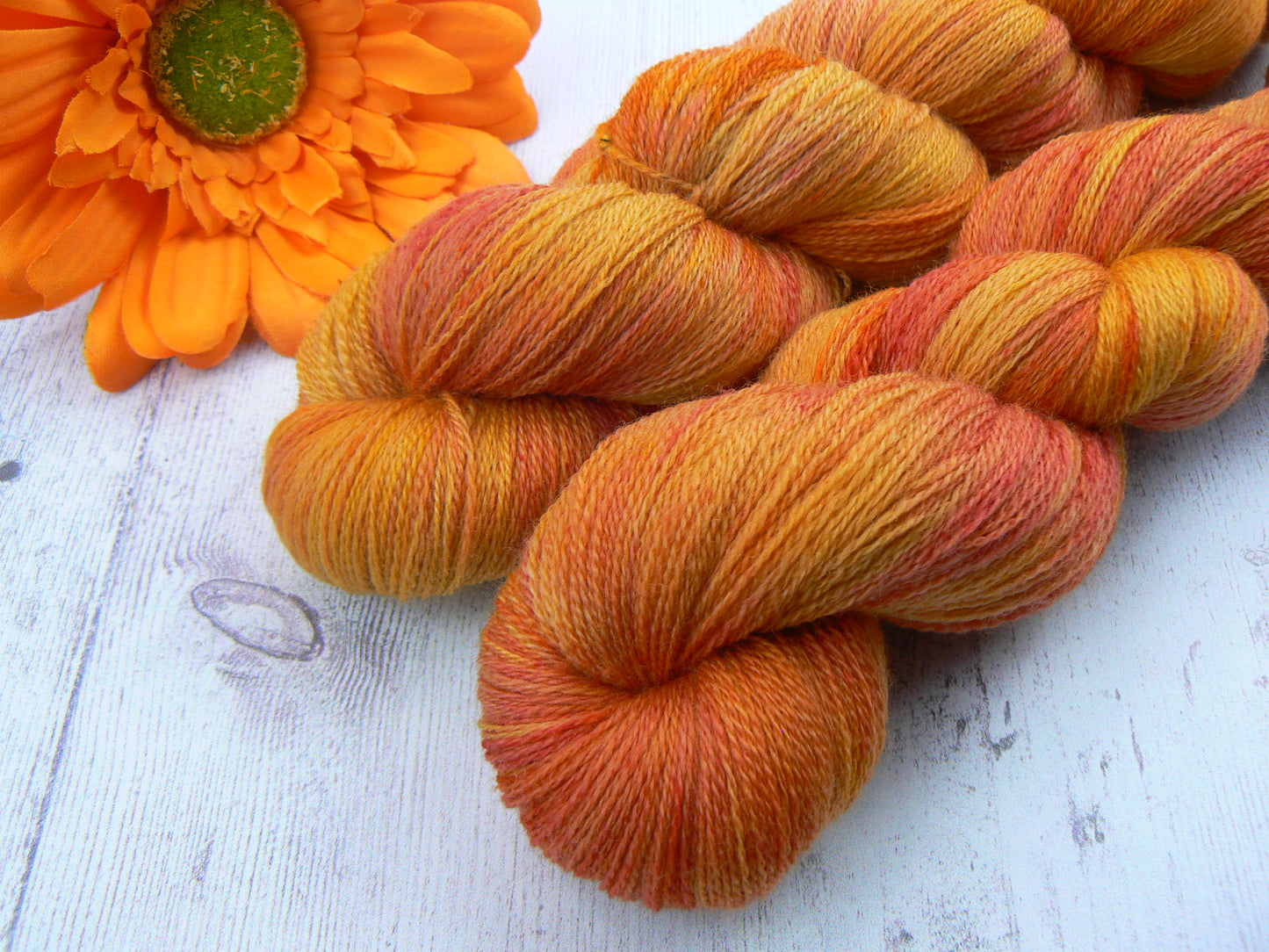 NEW COLOURWAY: On Golden Sands, Merino Silk Cobweb Lace (50:50)