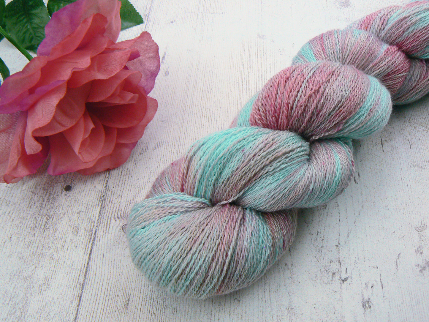 NEW COLOURWAY: Frosted Petals, Silky Merino Lace