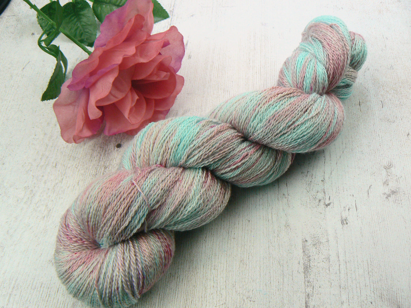 NEW COLOURWAY: Frosted Petals, Silky Merino Lace