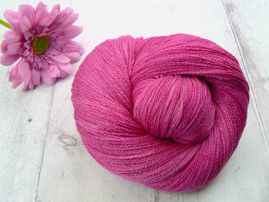 NEW COLOURWAY:Hot Pink, Silky Merino Lace
