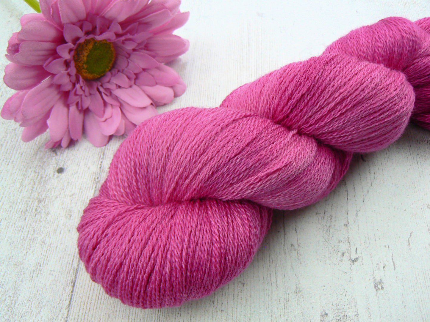 NEW COLOURWAY:Hot Pink, Silky Merino Lace