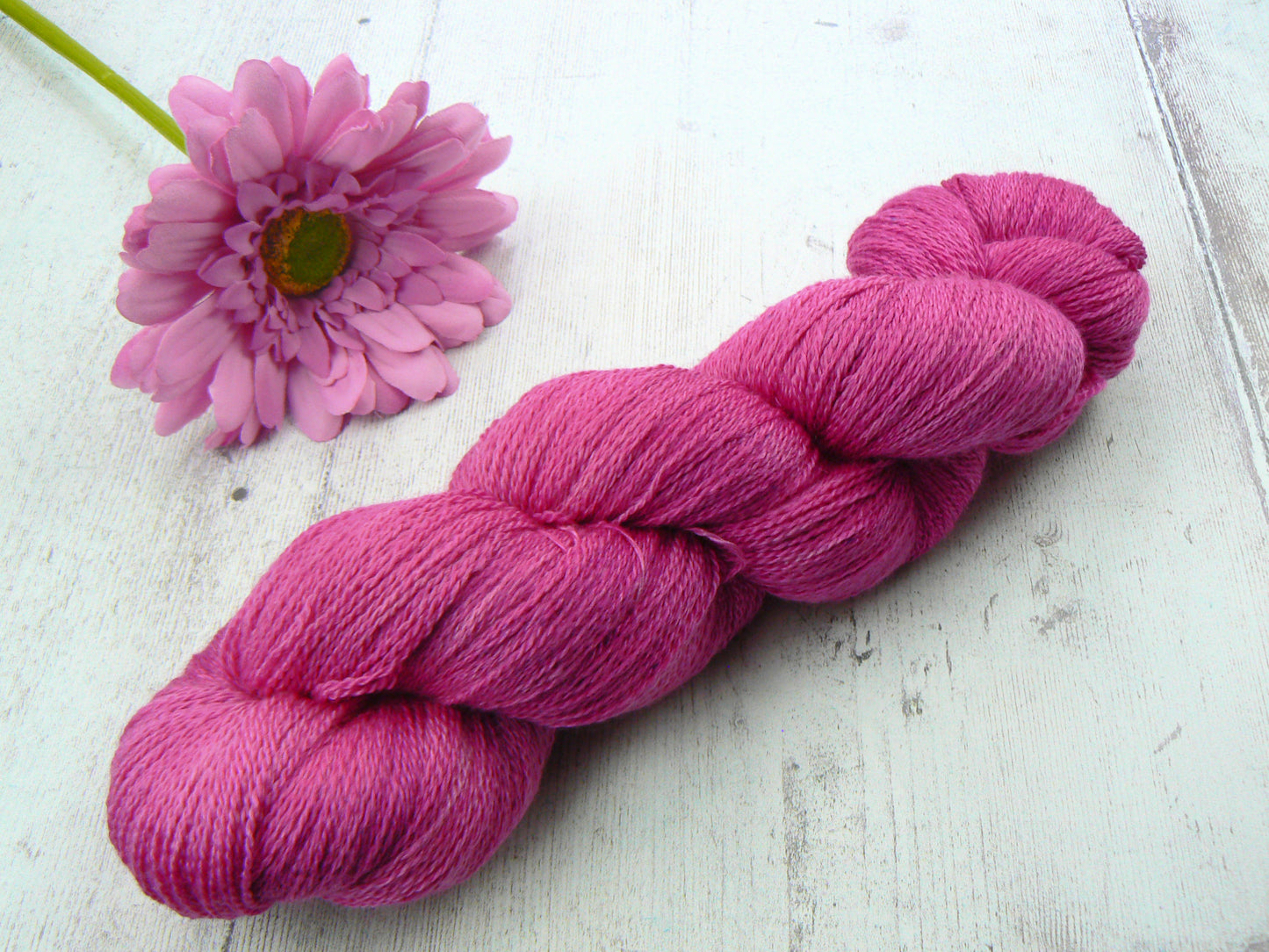 NEW COLOURWAY:Hot Pink, Silky Merino Lace