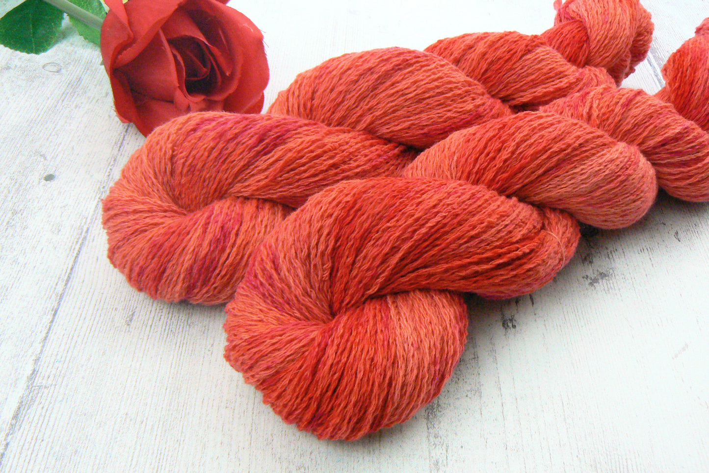 Red Poppies, Cashmere Fine 4-ply