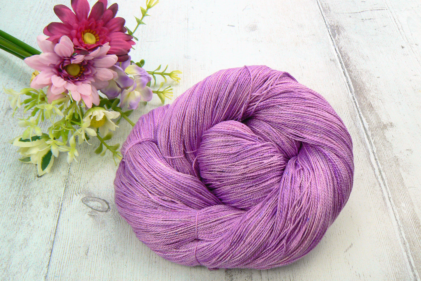 Rosy Glow, Spun Silk Lace