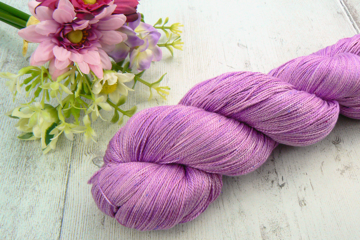 Rosy Glow, Spun Silk Lace