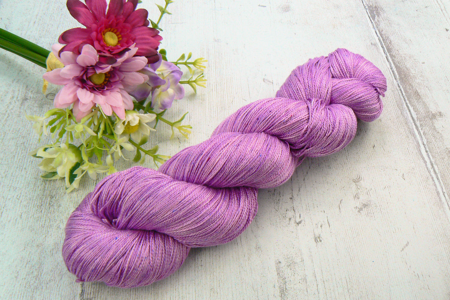 Rosy Glow, Spun Silk Lace