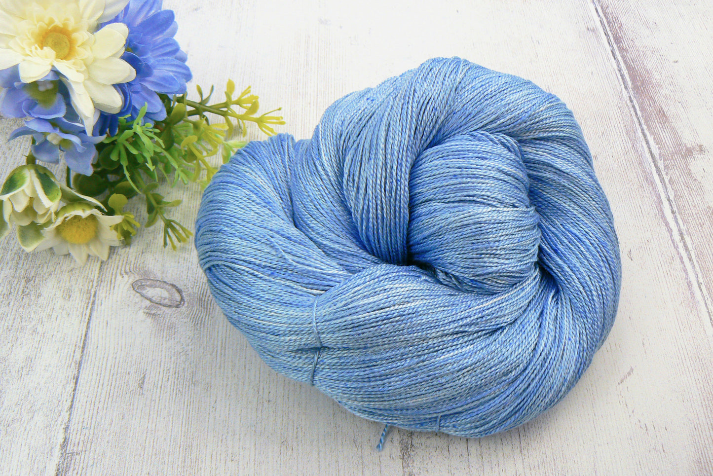 NEW COLOURWAY: Spring Skies, Spun Silk Lace