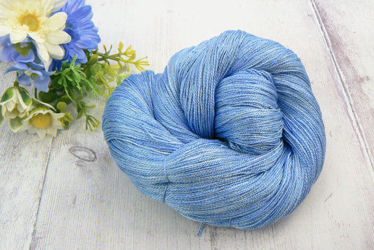 NEW COLOURWAY: Spring Skies, Spun Silk Lace