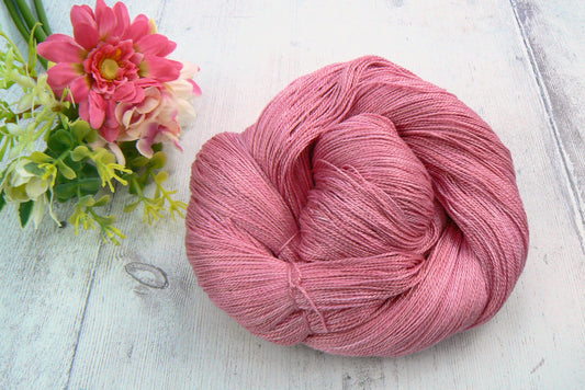 Pink Carnation, Spun Silk Lace