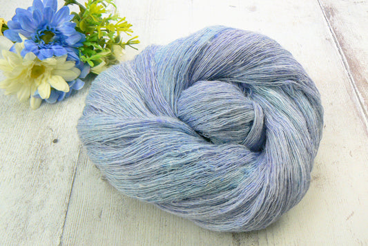 Icy Seas, Linen Viscose Silk Cobweb Lace