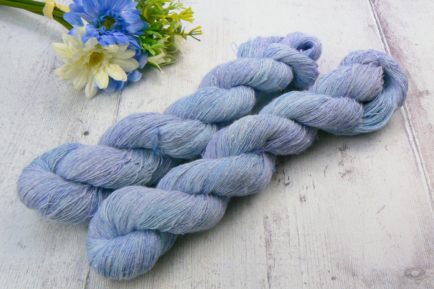 Icy Seas, Linen Viscose Silk Cobweb Lace
