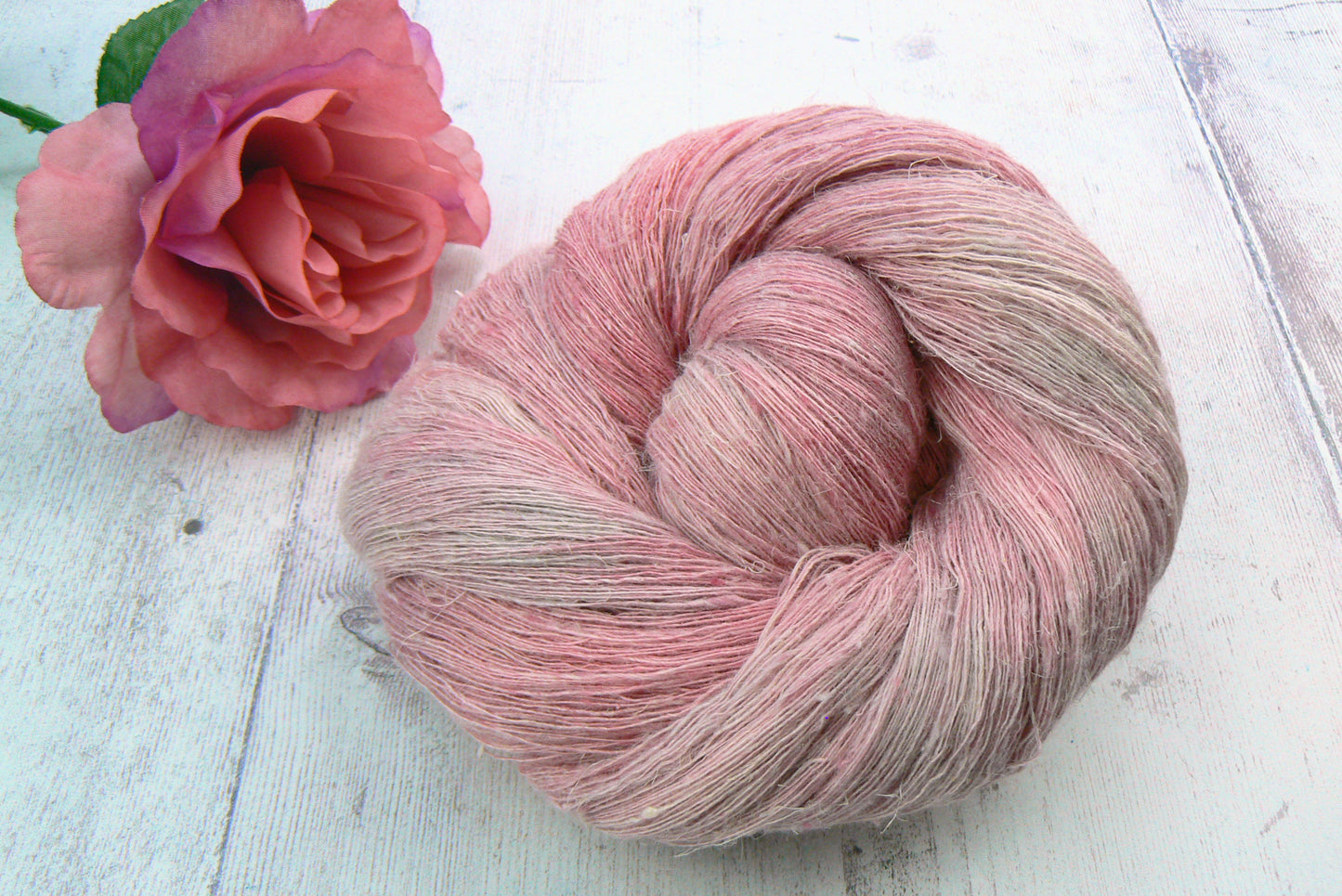 Winter Dawn, Linen Viscose Silk Cobweb Lace