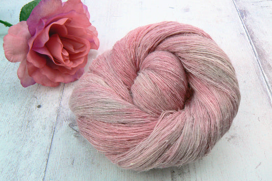 Winter Dawn, Linen Viscose Silk Cobweb Lace