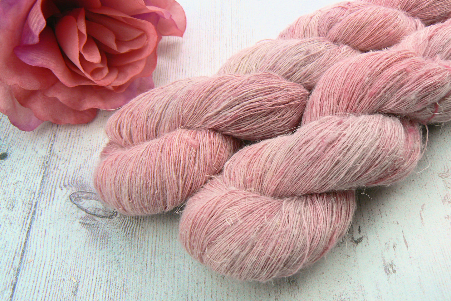 Winter Dawn, Linen Viscose Silk Cobweb Lace
