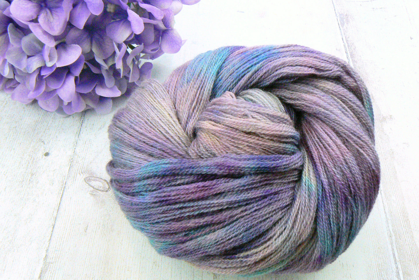 NEW COLOURWAY: Weeping Wisteria, Falklands Cormo Wool Lace