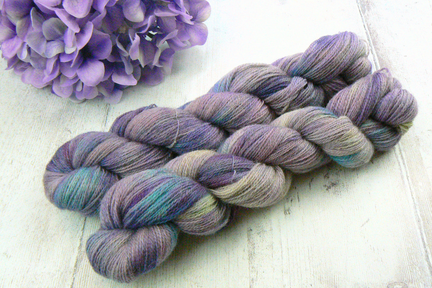 NEW COLOURWAY: Weeping Wisteria, Falklands Cormo Wool Lace