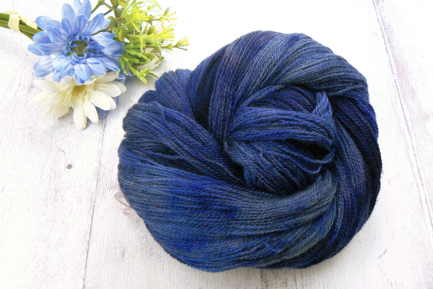 Deep Blue Sea, Falklands Cormo Wool Lace