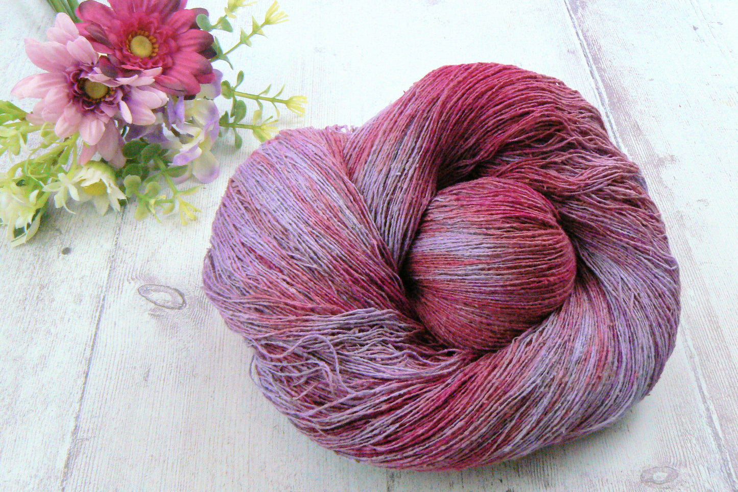 NEW COLOURWAY: Lavender and Roses, Rough Silk Lace