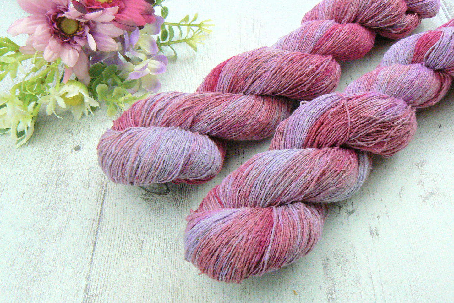 NEW COLOURWAY: Lavender and Roses, Rough Silk Lace