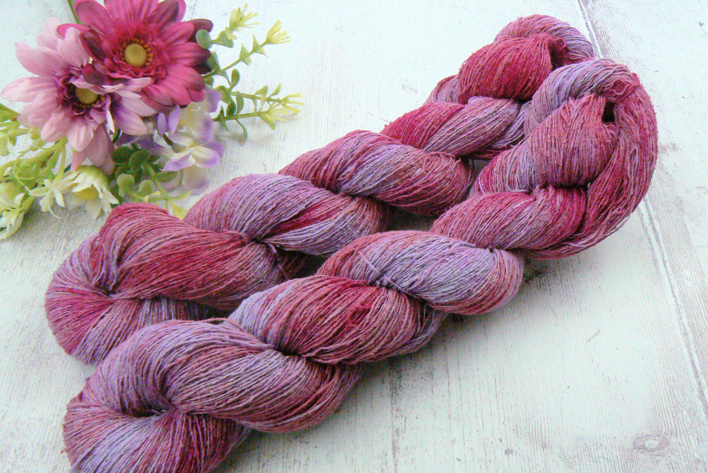 NEW COLOURWAY: Lavender and Roses, Rough Silk Lace