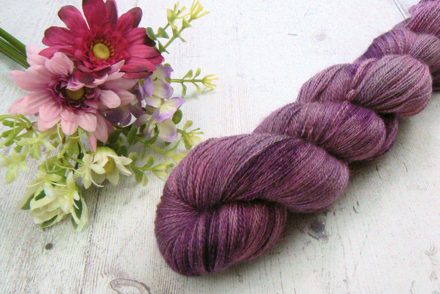 Morticia's Rose Garden, Baby Alpaca Silk Cashmere Lace
