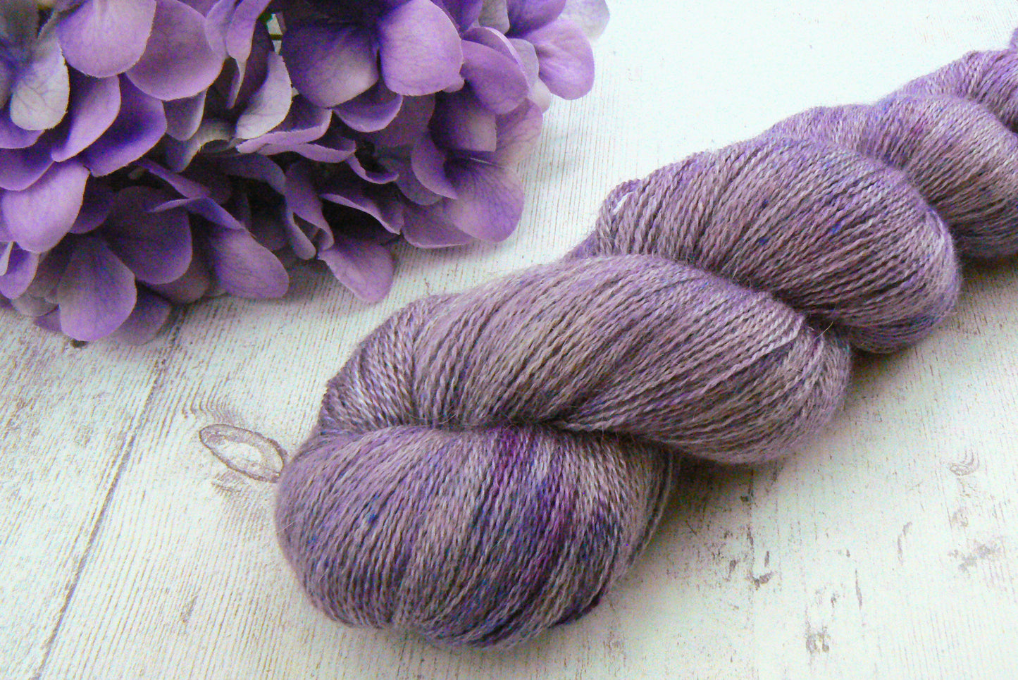 NEW COLOURWAY: Weeping Wisteria, Baby Alpaca Silk Cashmere Lace