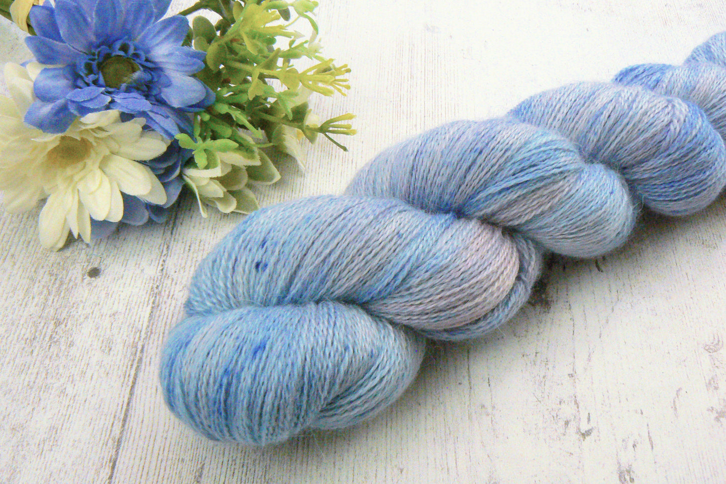 Pale Lavender Sky, Baby Alpaca Silk Cashmere Lace