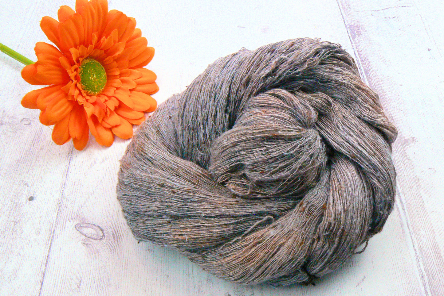 NEW COLOURWAY: Chocolate Gingers, Linen Viscose Silk Cobweb Lace