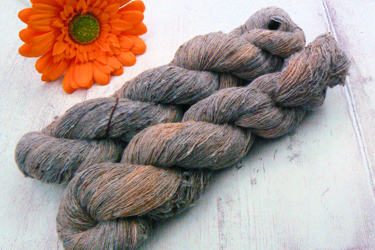 NEW COLOURWAY: Chocolate Gingers, Linen Viscose Silk Cobweb Lace